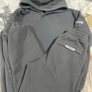 Comfrt Travel Hoodie and Sweatpants Set - Charcoal
